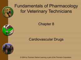 Chapter 8 - Cardiovascular Drugs
