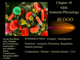 Blood and Circulatory system