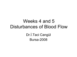 Disturbances of Blood Flow