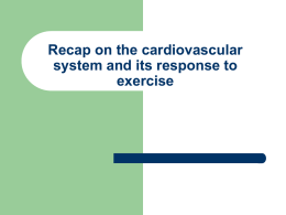 Recap on the cardiovascular system and its response to exercise
