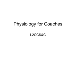 Physiology for Coaches