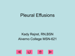 Pleural Effusions - Alverno College Faculty