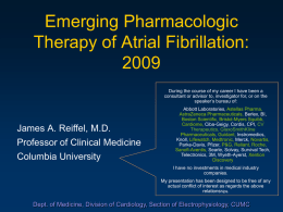 Emerging Pharmacologic Therapy of Atrial Fibrillation