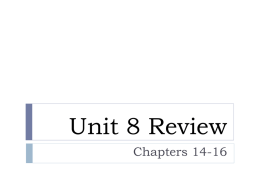 Cardiovascular Unit Chapters 14