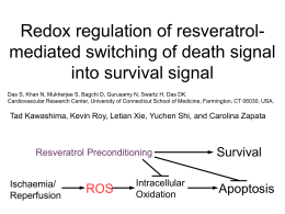Redox regulation of resveratrol-mediated switching of death signal