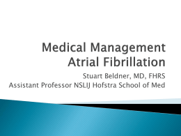 Medical Management of AF - American Heart Association