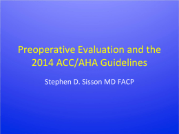 Preoperative Assessment for the Internist