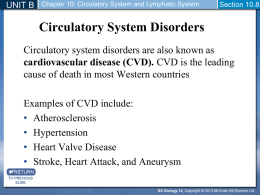 CV disorders - Wilson`s Web Page