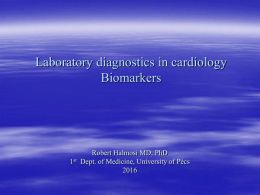 Laboratory diagnostics in cardiology Biomarkers