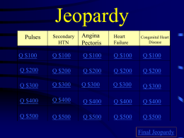 Jeopardy - Blogs @ Butler
