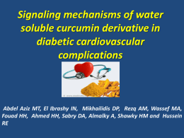 Signaling mechanisms of water soluble curcumin derivative in