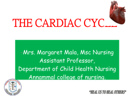 the cardiac cycle - Annammal College of Nursing