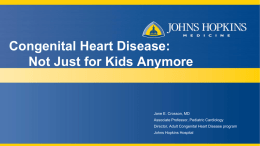Congenital Heart Disease: Not Just for Kids Anymore