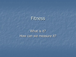 Fitness - Vesey Science