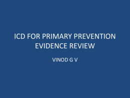 ICD PRIMARY PREVENTION 2 _ DR VINOD GV.ppsx
