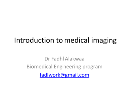 Introduction to medical imaging