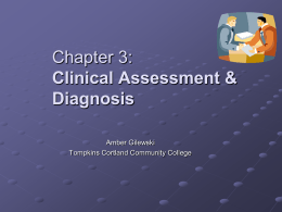 Durand and Barlow Chapter 3: Clinical Assessment
