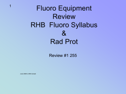 RHB Rad Prot & Fluoro Syllabus