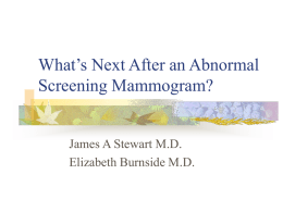 What`s Next After an Abnormal Screening Mammogram?