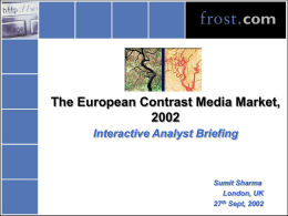 The European Contrast Media Market, 2002