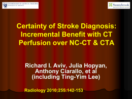 Certainty of Stroke Diagnosis