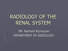 L1- radiology of the renal system 2