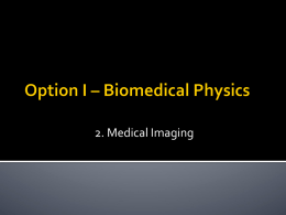 Option I – Biomedical Physics