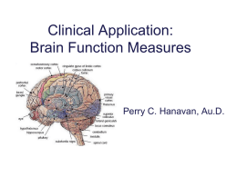 Clinical Application: Brain Function Measures