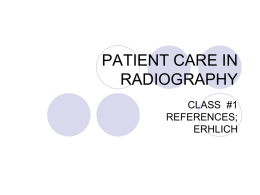 patient care in radiography
