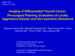 Imaging of differentiated thyroid cancer: Pre-surgical
