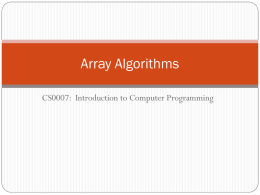Array Algorithms