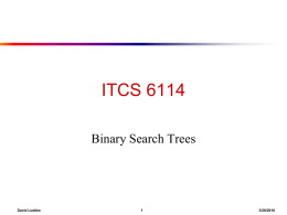 Binary Search Tree - Personal Web Pages