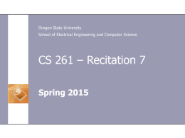 CS 261 – Recitation 1 - Classes