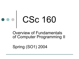 Overview slides - Computer Science, Department of
