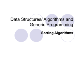 Data Structures/ Algorithms and Generic Programming