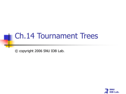 Chapter14. Tournament Trees