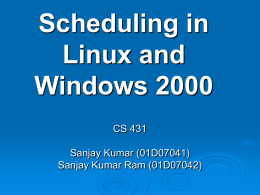 Scheduling in Linux