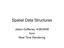 Material Chart and Spatial Data Structures
