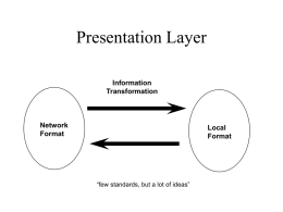 Presentation Layer - CS Course Webpages