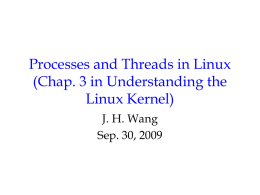 Processes and Threads in Linux