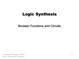 Boolean Functions I - The University of Texas at Austin