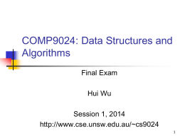 COMP9024: Data Structures and Algorithms