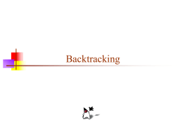 Backtracking - CIS @ UPenn