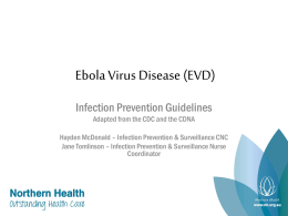 Ebola - Infection Prevention Guidelines