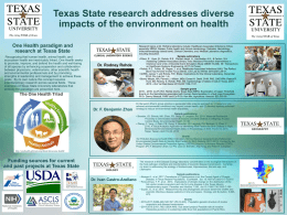 Texas State research addresses diverse impacts of the