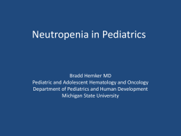 Neutropenia in Pediatrics