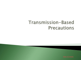 Transmission-Based Precautions