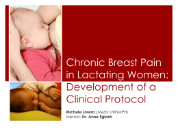 Chronic Breast Pain in Lactating Women: Development of a Clinical