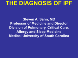 Making the Diagnosis of IPF - Coalition for Pulmonary Fibrosis