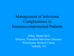 Immunocompromised Infected Patient